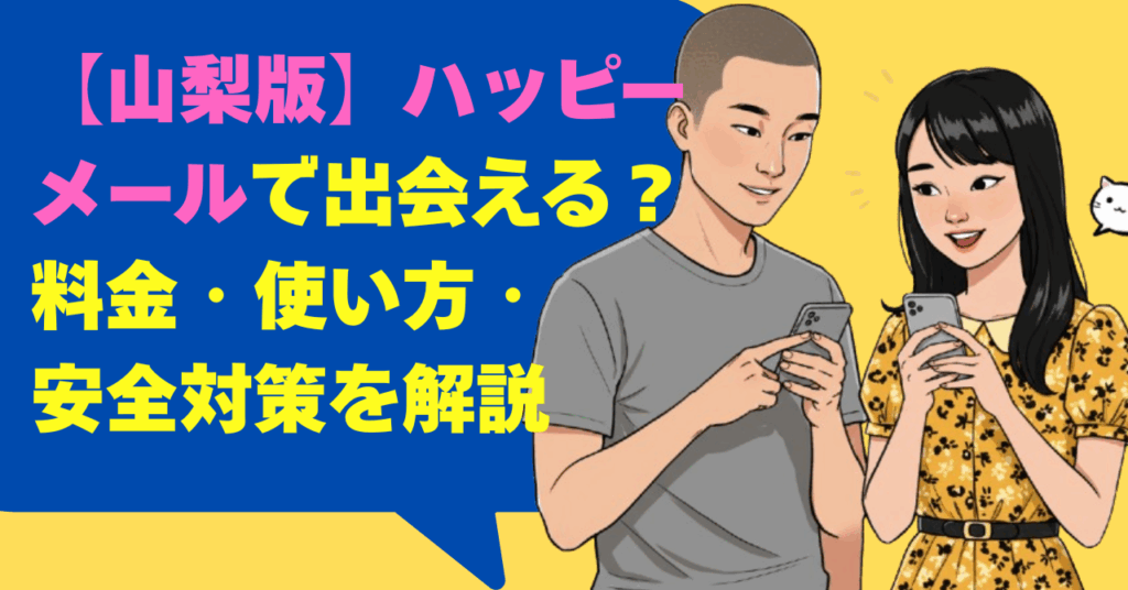 【山梨版】ハッピーメールで出会える？料金・使い方・安全対策を解説