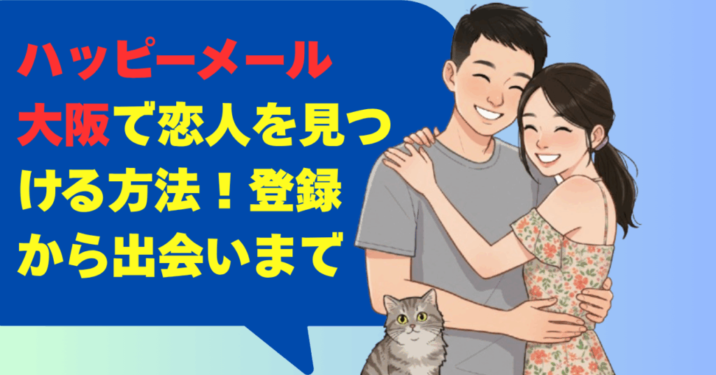 ハッピーメール大阪で恋人を見つける方法！登録から出会いまで