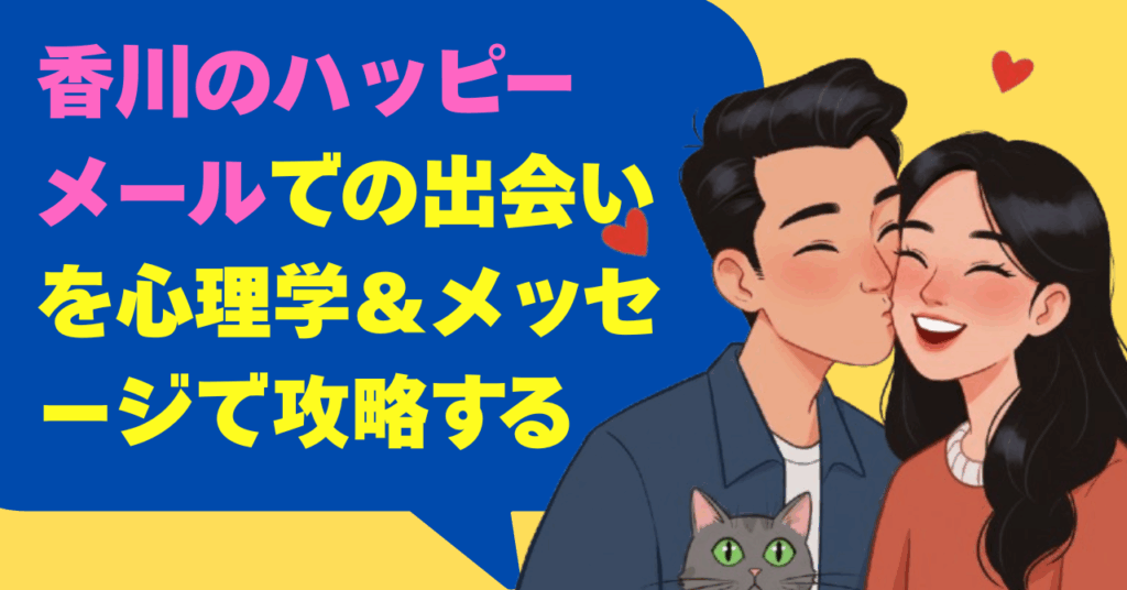香川のハッピーメールでの出会いを心理学＆メッセージで攻略する