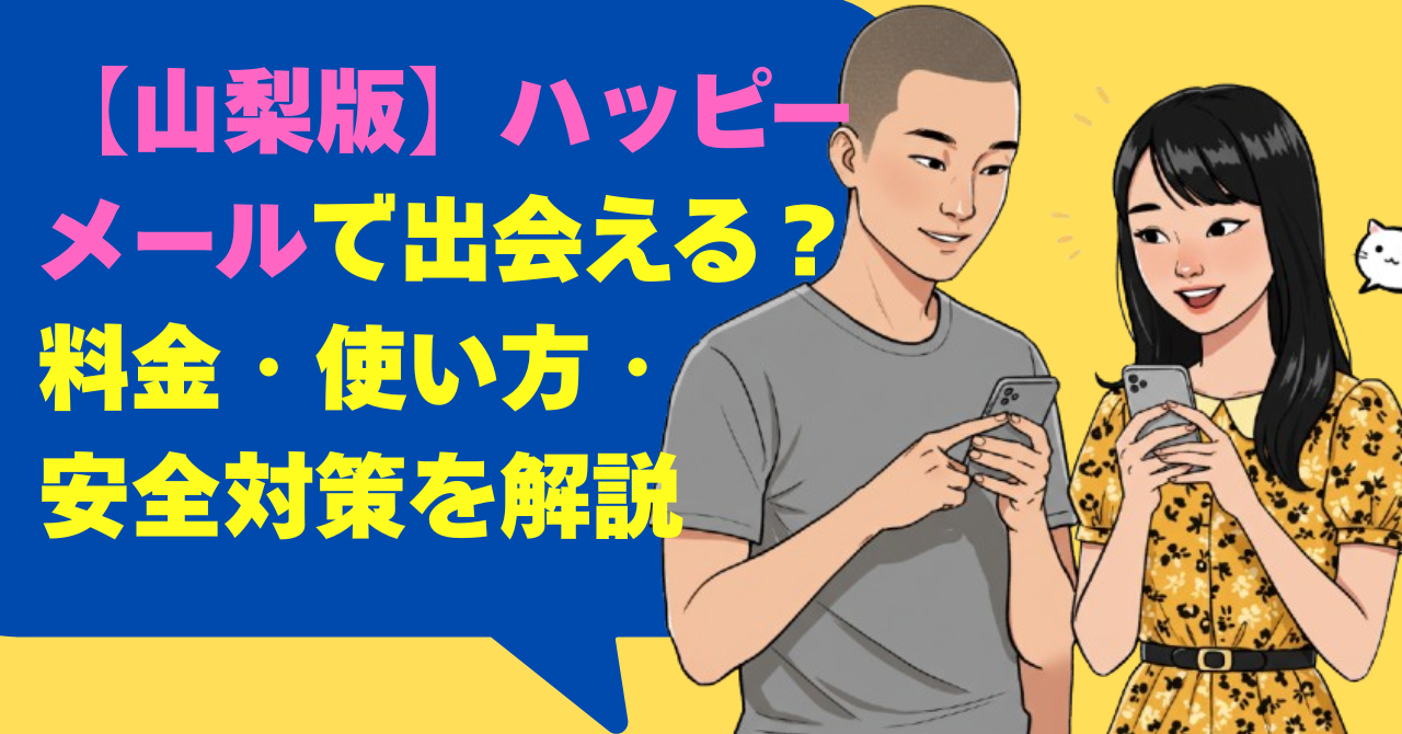 【山梨版】ハッピーメールで出会える？料金・使い方・安全対策を解説