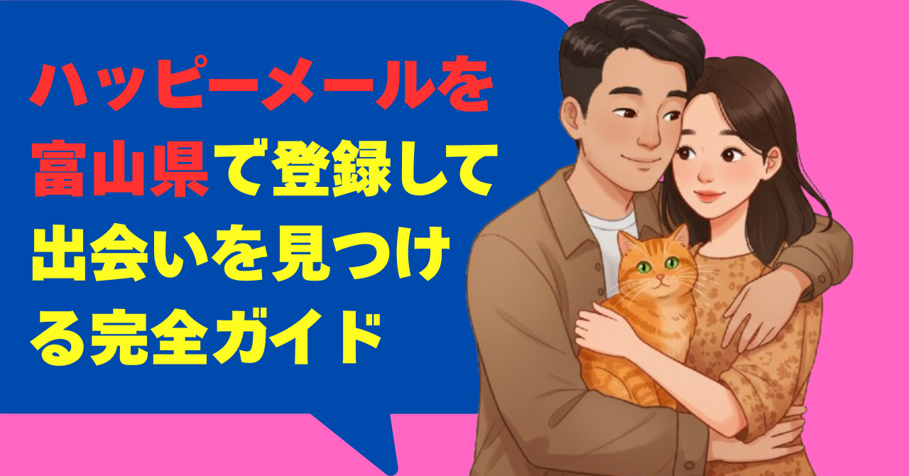 【決定版】ハッピーメールを富山県で登録して出会いを見つける完全ガイド