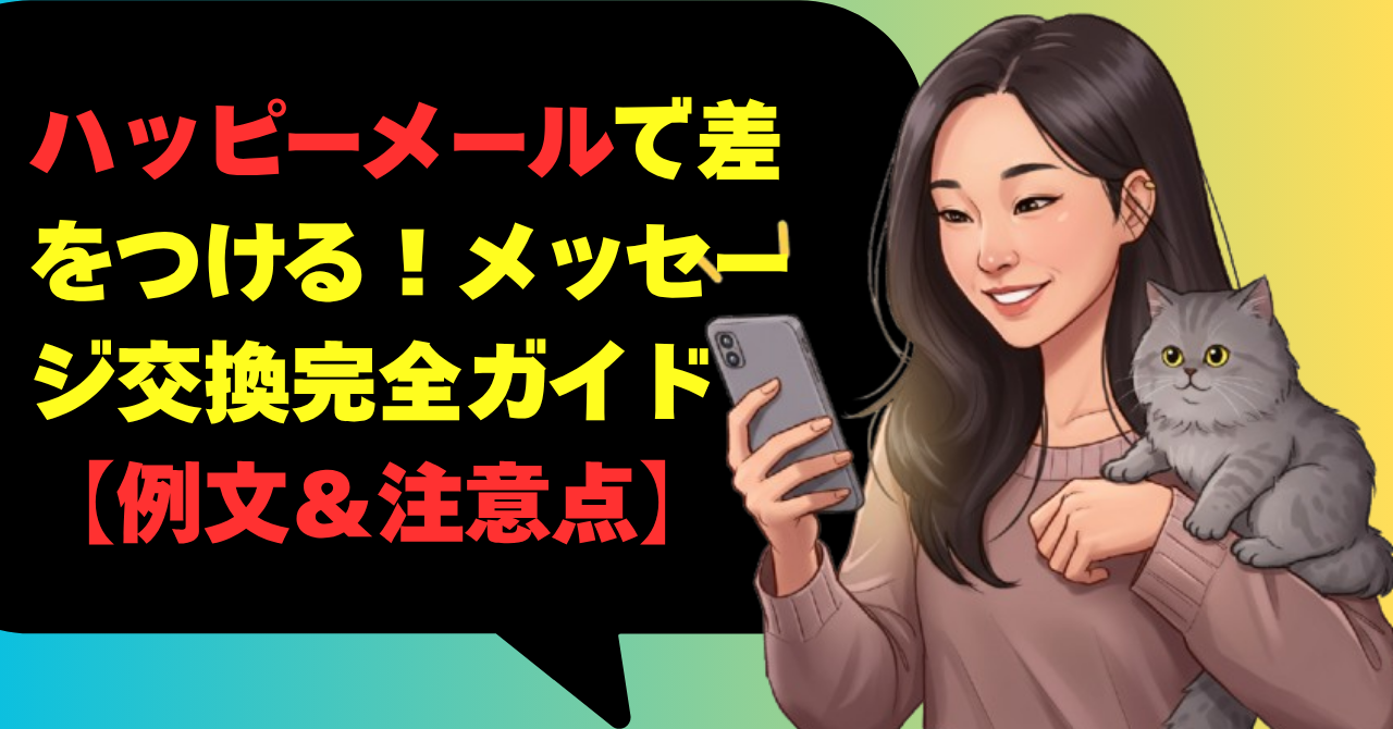 ハッピーメールで差をつける！メッセージ交換完全ガイド【例文＆注意点】